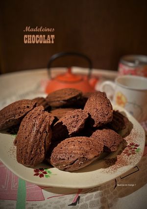 Une photo de Madeleines au chocolat noir