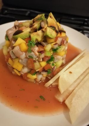Una foto de Ceviche de camarón