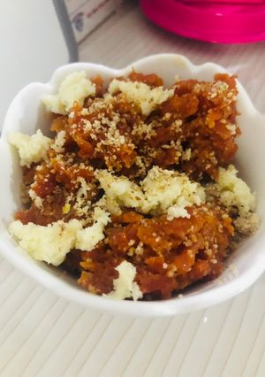 A picture of Malai Gajer halwa (jhat pat).