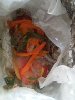 Una foto de Mixiote de pescado al vapor 🐠