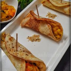 A picture of Stuffed mini dosas.