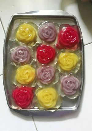 Foto resep Puding mawar kaca