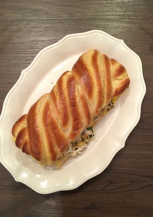 صورة لوصفة بريوش محشي بالدجاج مع الخضار 🍞