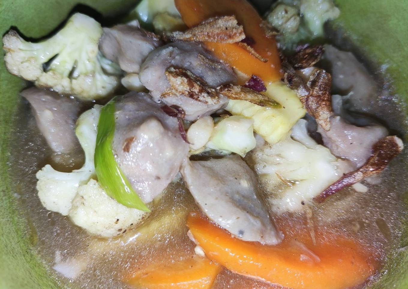 1. Capcay sayur bakso