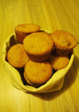 Una foto de Muffins sin azúcar de quinoa, zanahoria, plátano y naranja