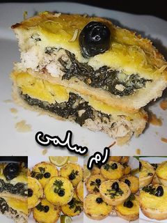 صورة لوصفة كيش بالسلق ودجاج