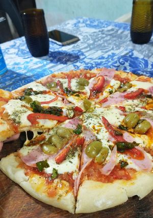 Una foto de Pizza casera