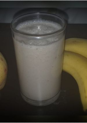 A picture of Apple Banana mixed shake.