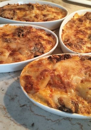 صورة لوصفة غراتان البطاطس والباذنجان والطون 😋😋😋