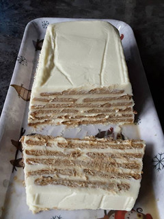 Una foto de Tarta de galleta con crema de limón