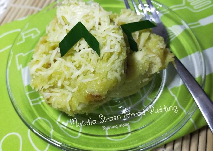 Cara Gampang Membuat Matcha Steam Bread Pudding Anti Gagal