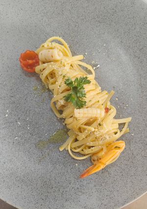Foto resep Seafood Aglio Olio à la Restoran
