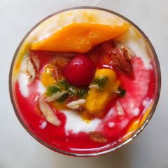 🥭Mango flavoured curd with Roohafza A picture of 🥭Mango flavoured curd with Roohafza.