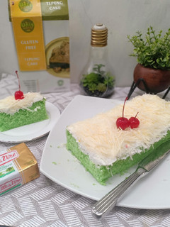 Foto resep Bolu pandan keju gluten free 🤎