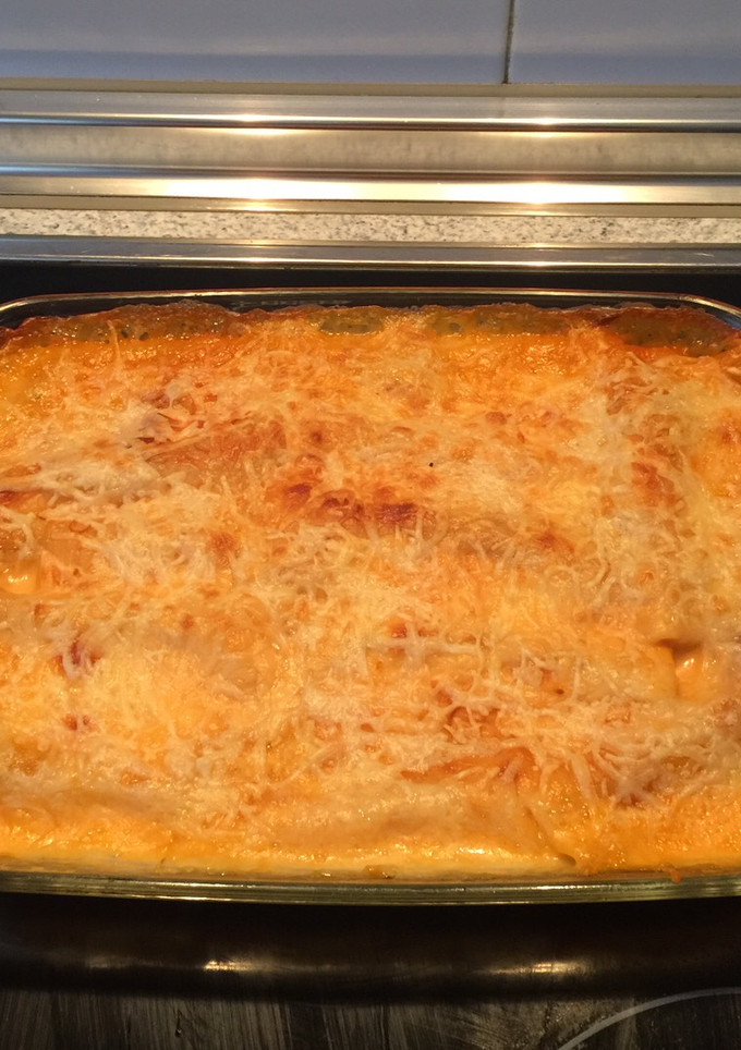 Una foto de Canelones de atún