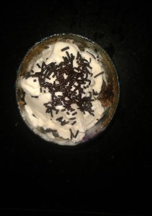 A picture of No oil microwave cohocolate brownie.