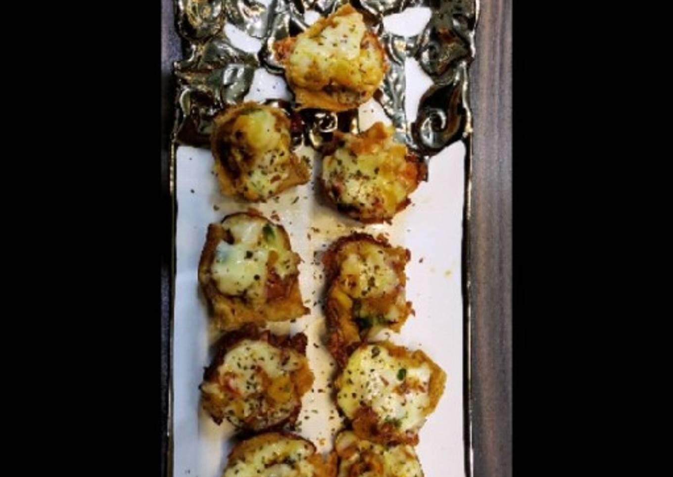 Pizza shots (bread pizza in appe maker)
