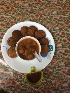 A picture of Chicken shami kabab.
