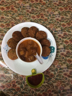 A picture of Chicken shami kabab.