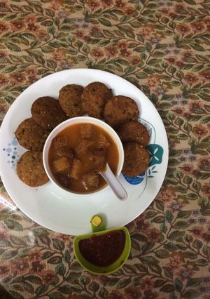 A picture of Chicken shami kabab.