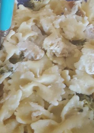 A picture of Creamy chicken bowties.