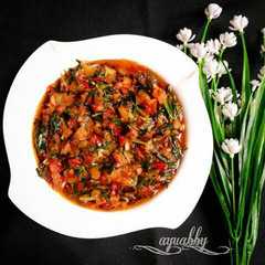 A picture of Sambal Bawang Terong Asam.