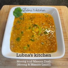 A picture of Moong and Masoor Daal: (Red & Yellow lentil).