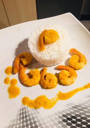 Une photo de Curry de crevettes au companion