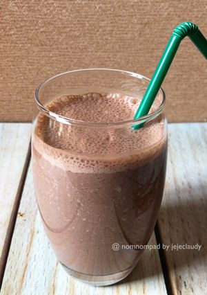 Foto resep Choco Banana Oatmeal Smoothies (No Sugar)