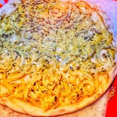 Una foto de Pizza Fugazza con queso