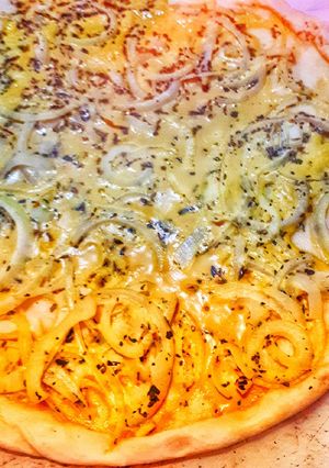 Una foto de Pizza Fugazza con queso