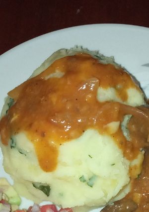 A picture of Creamy mashed potatoes.