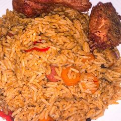 A picture of Jollof Rice.