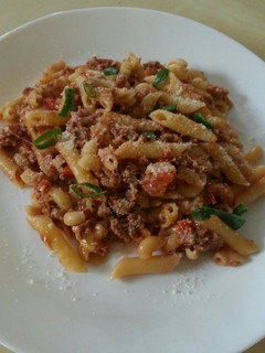 Una foto de Macarrones con carne