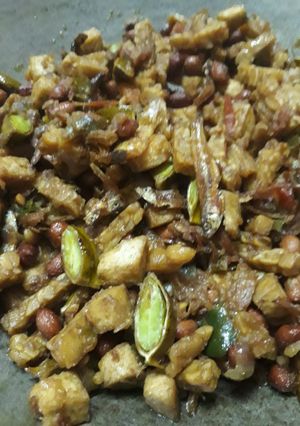 Foto resep Sambel teri tempe tahu kacang tanah