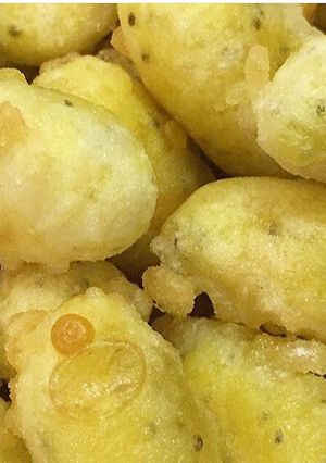 Hình của món Khoai lang kén hạt chia.