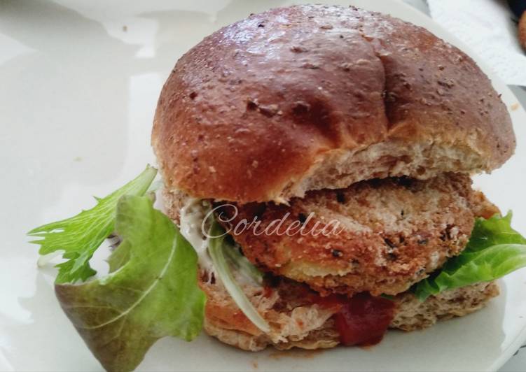 Okara burger (ampas susu kedelai)