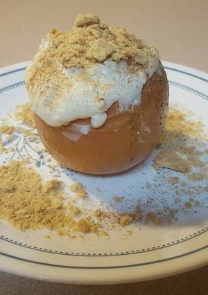 A picture of Cheesecake stuffed apples.