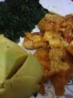 A picture of Fried egg scramble.