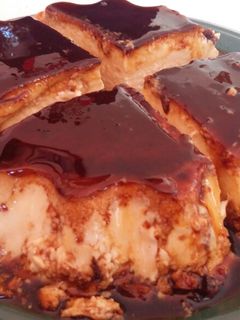 Una foto de Flan casero de limón