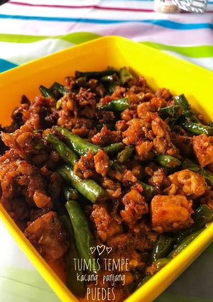 Foto resep Tumis tempe kacang panjang puedes