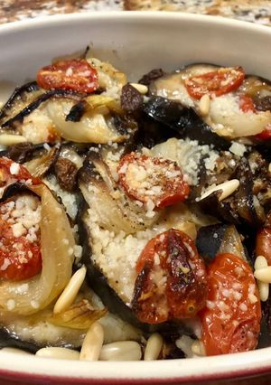 Una foto de Berenjenas al horno Jamie Oliver