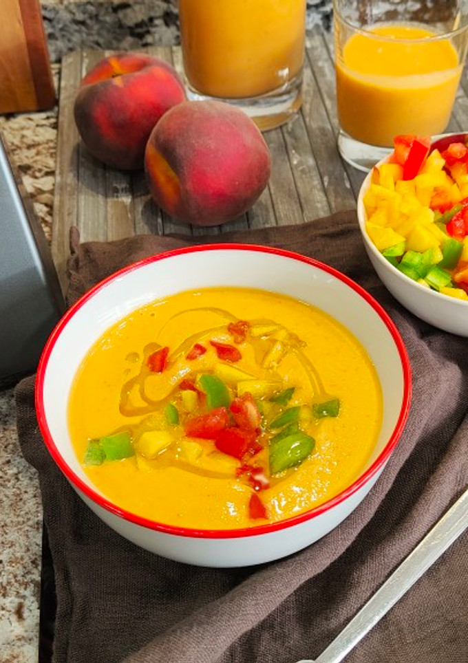 Una foto de Gazpacho de melocotón en MyCook Touch