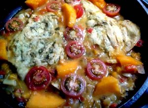 Una foto de Pechugas de Pollo con Salsa de Mango