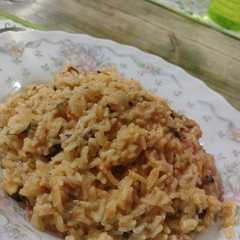 Una foto de Arroz veggie cremoso 💚