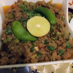 A picture of Khara masala qeema.