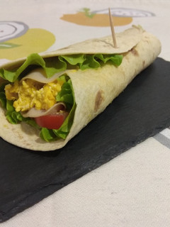 Una foto de Wrap con huevos revueltos