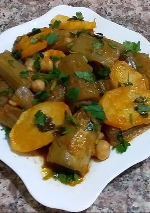 صورة لوصفة جواز بطاطا وخرشف في الفرن