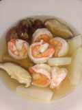 ซุปหัวไชเท้าใส่กุ้ง | Radish soup with shrimp