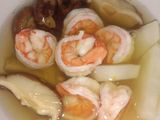 ซุปหัวไชเท้าใส่กุ้ง | Radish soup with shrimp